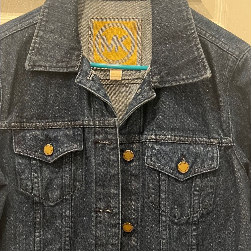 Michael Kors Blue Denim Jacket with Gold Logo